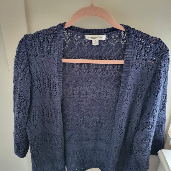 Coldwater Creek Blue Cardigan 1X - Picture 1 of 6